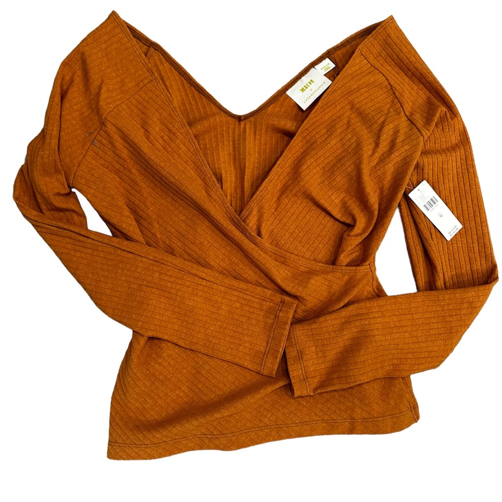 Anthropologie Maeve Surplice Wrap Shirt Size M